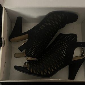Cato Black Cutout Heels